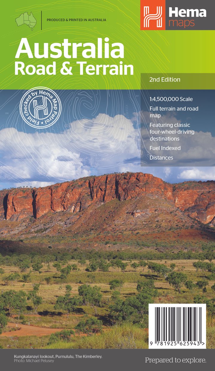 Australia Road & Terrain Map – Hema | Mapworld