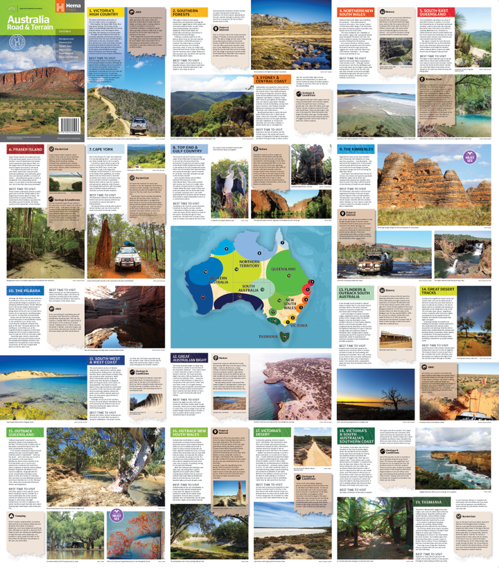 Australia Road & Terrain Map – Hema | Mapworld