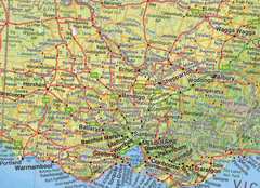 Australia Road & Terrain Map Hema