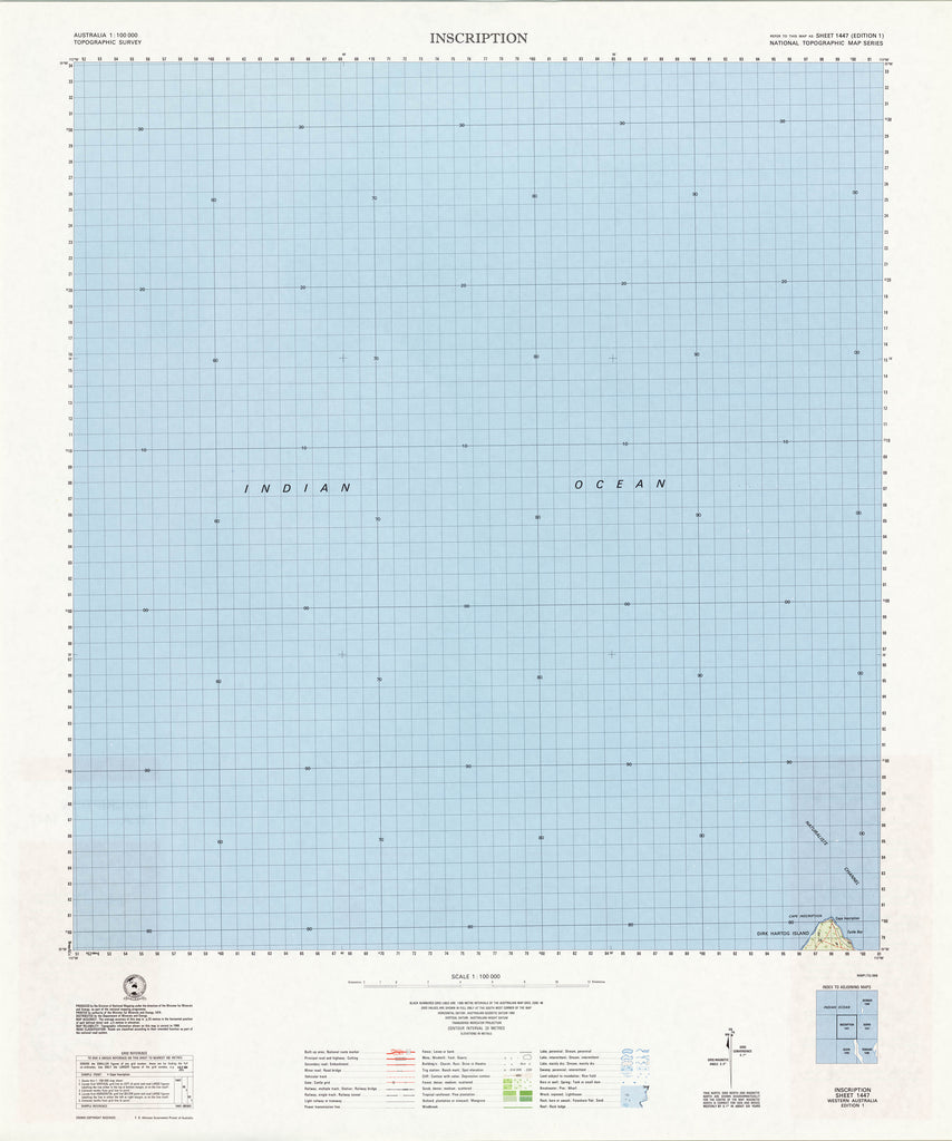 1447 Inscription 1:100k Topographic Map | Mapworld