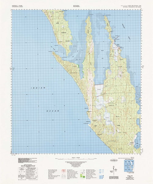 1545 Edel 1:100k Topographic Map