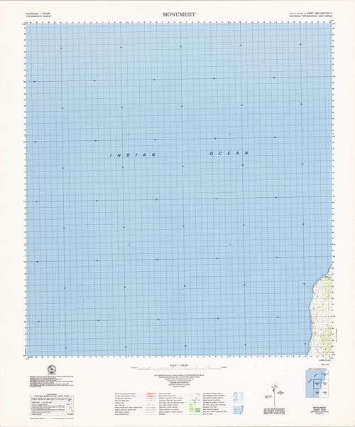 1550 Monument 1:100k Topographic Map