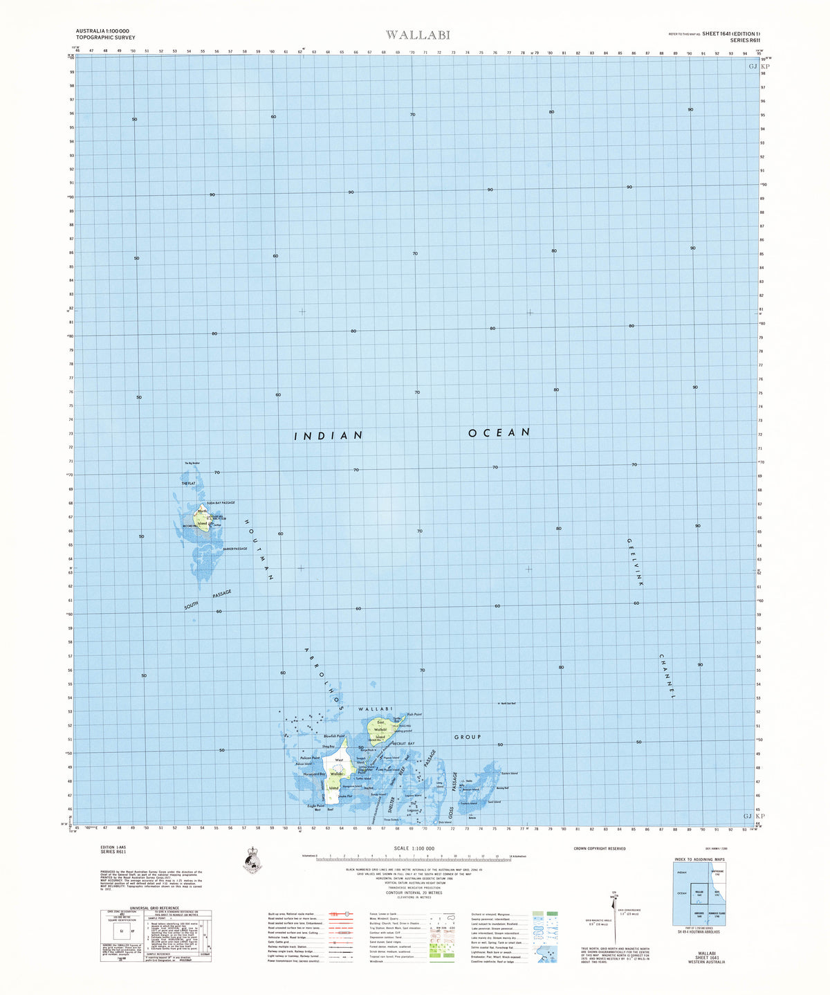 1641 Wallabi 1:100k Topographic Map | Mapworld