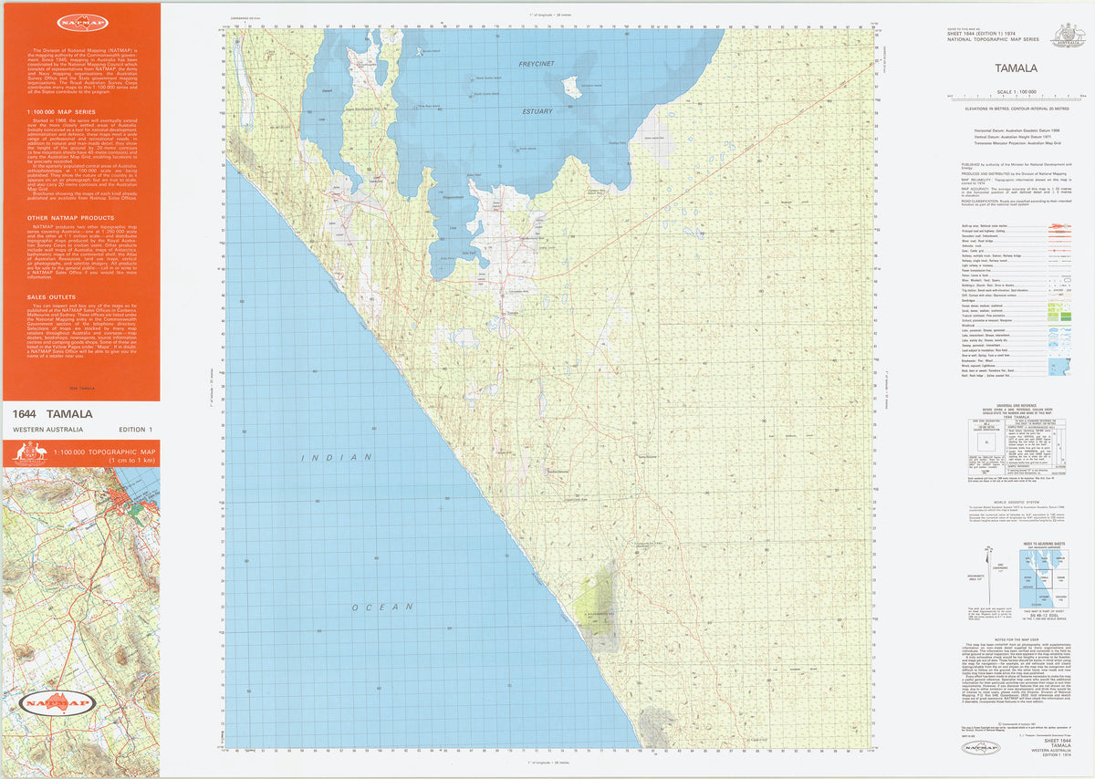1644 Tamala 1:100k Topographic Map | Mapworld
