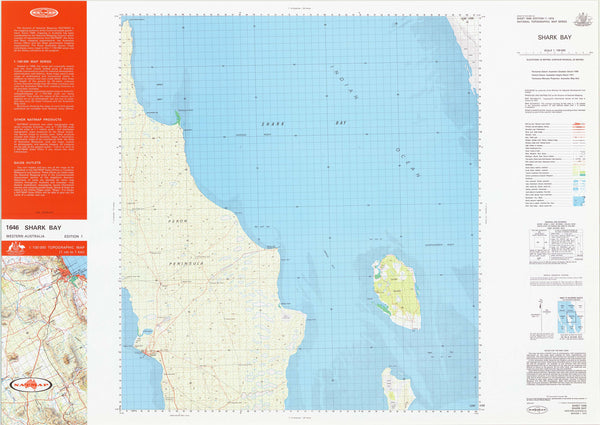 1646 Shark Bay 1:100k Topographic Map