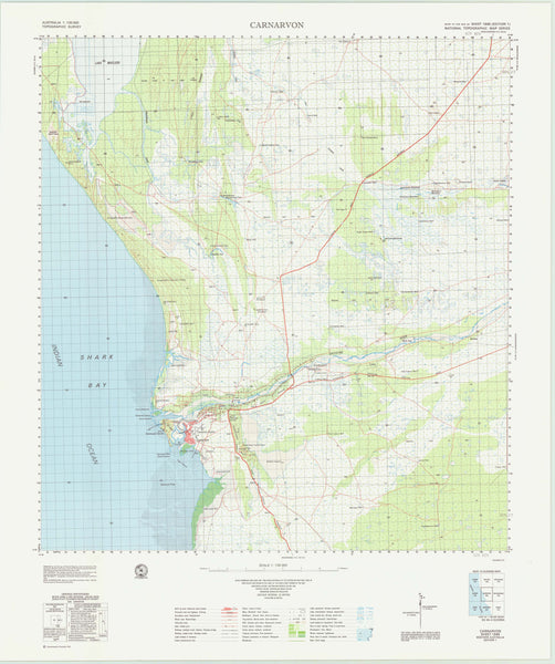 1648 Carnarvon 1:100k Topographic Map