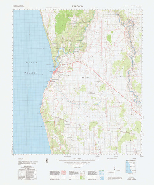 1742 Kalbarri 1:100k Topographic Map