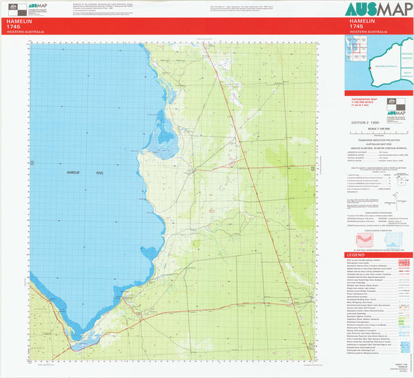 1745 Hamelin 1:100k Topographic Map