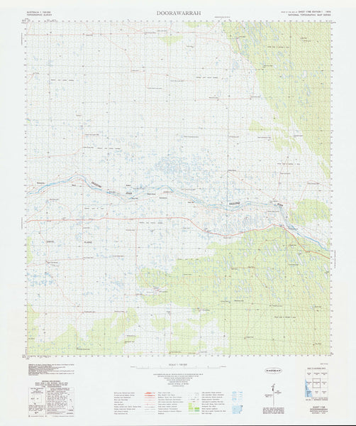 1748 Doorawarrah 1:100k Topographic Map