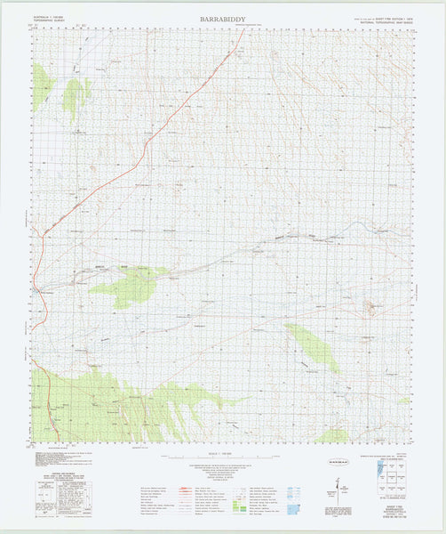 1750 Barrabiddy 1:100k Topographic Map