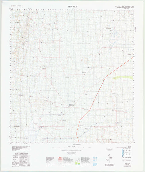 1751 Mia Mia 1:100k Topographic Map