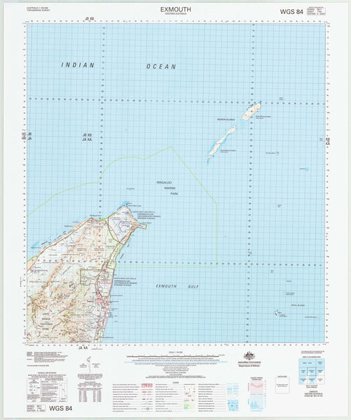 1754 Exmouth 1:100k Topographic Map