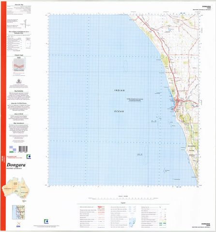 1839 Dongara 1:100k Topographic Map
