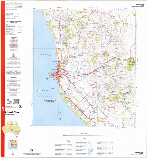 1840 Geraldton 1:100k Topographic Map