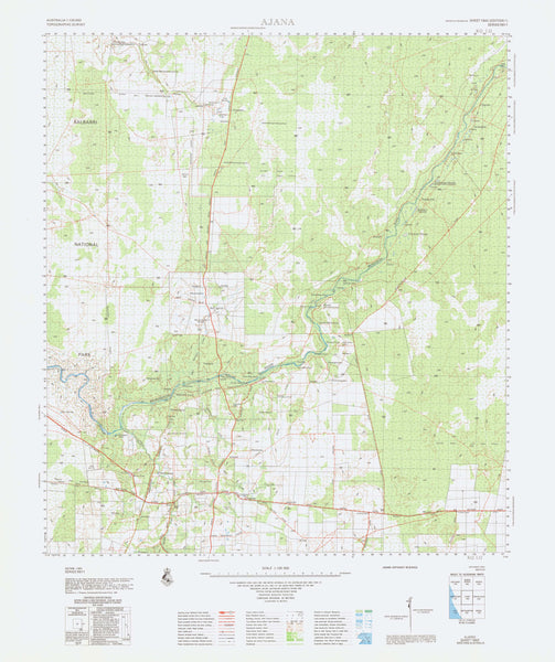 1842 Ajana 1:100k Topographic Map