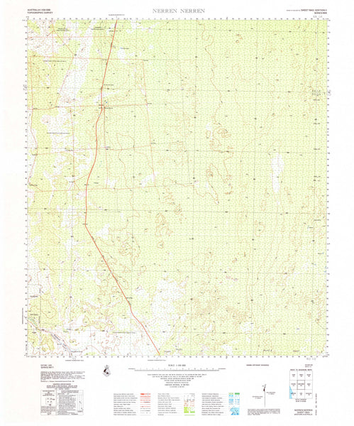 1843 Nerren Nerren 1:100k Topographic Map