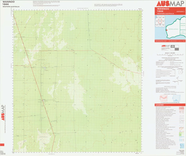 1844 Wannoo 1:100k Topographic Map