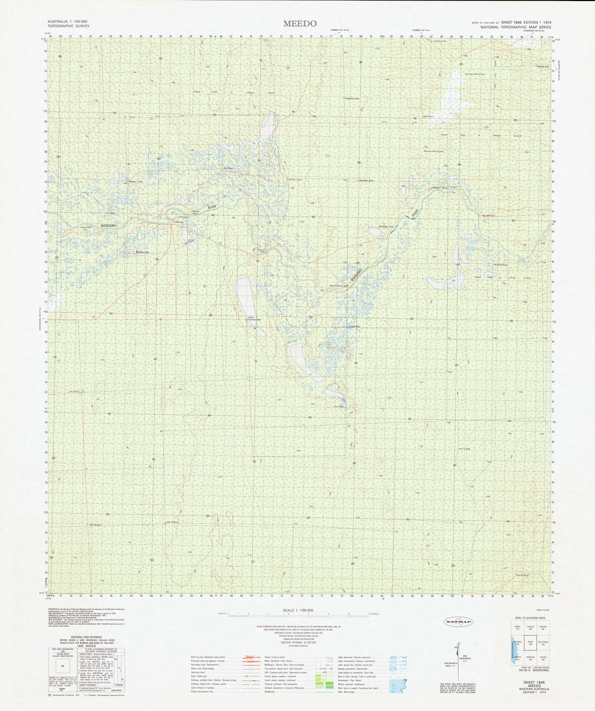 1846 Meedo 1:100k Topographic Map | Mapworld