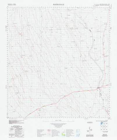 1852 Barradale 1:100k Topographic Map