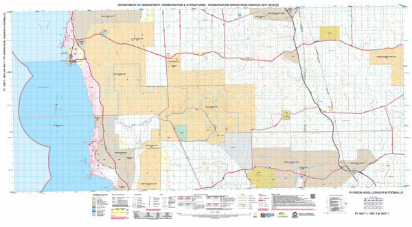 Pt Green Head, Lesueur & Coomallo 50k COG Topographic Map