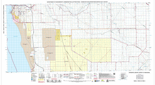 Dongara, Mount Lefroy & Yuwarana 50k COG Topographic Map