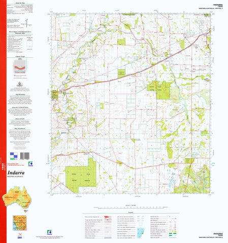 1940 Indarra 1:100k Topographic Map