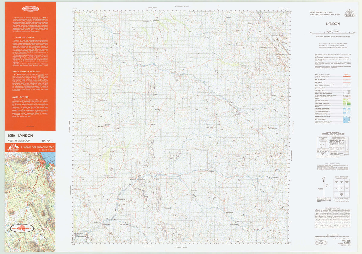 1950 Lyndon 1:100k Topographic Map | Mapworld