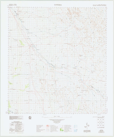 1951 Towera 1:100k Topographic Map
