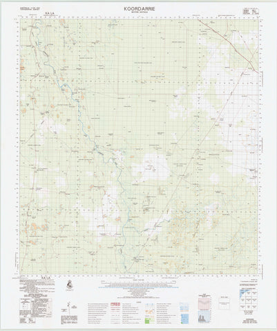 1953 Koordarrie 1:100k Topographic Map