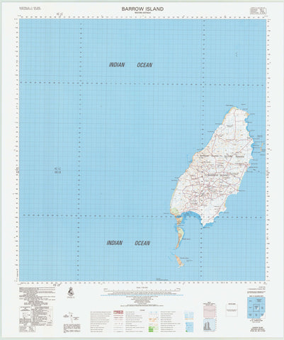 1956 Barrow Island 1:100k Topographic Map