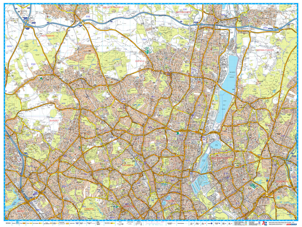 London Master Plan North Wall Map A Z Mapworld london-master-plan-north-wall-map-a-z-mapworld
