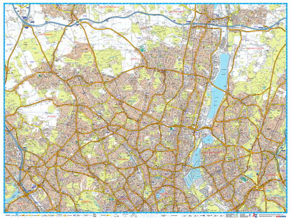 North London A-Z wall map, Buy wall map of north London | Mapworld