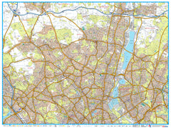 London Master Plan North A-Z 1015 x 763mm Wall Map