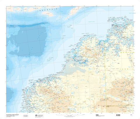 Australia-in-Four - North West Sheet Wall Map
