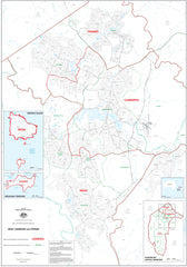 ACT Electoral Divisions and Local Government Areas Map