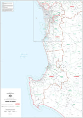 Western Australia Electoral Divisions and Local Government Areas Map - Canning,Forrest