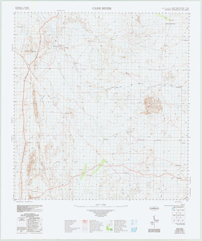 2053 Cane River 1:100k Topographic Map