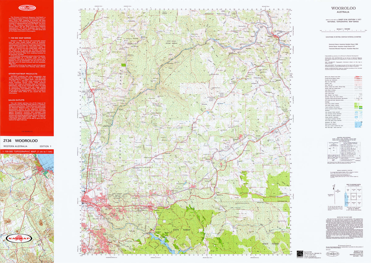 2134 Wooroloo 1:100k Topographic Map | Mapworld