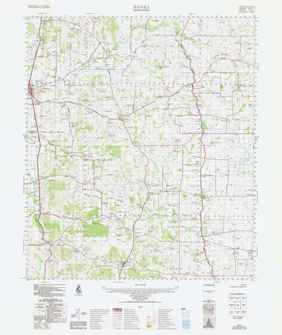 2136 Moora 1:100k Topographic Map