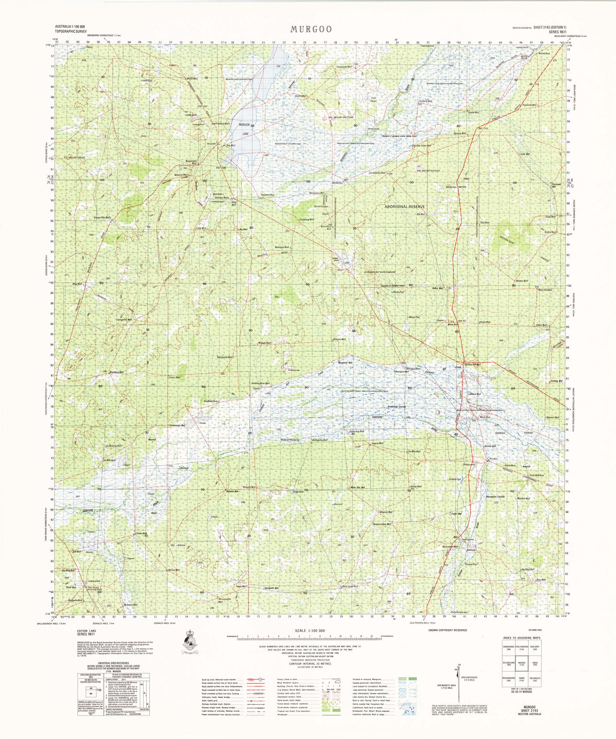 2143 Murgoo 1:100k Topographic Map | Mapworld
