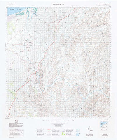 2155 Fortescue 1:100k Topographic Map