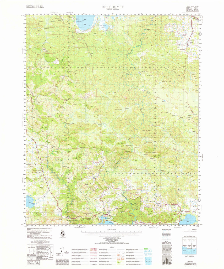 2228 Deep River 1:100k Topographic Map | Mapworld