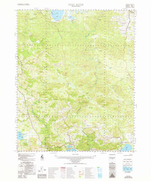 Buy 2228 Deep River 1:100k Topographic Map