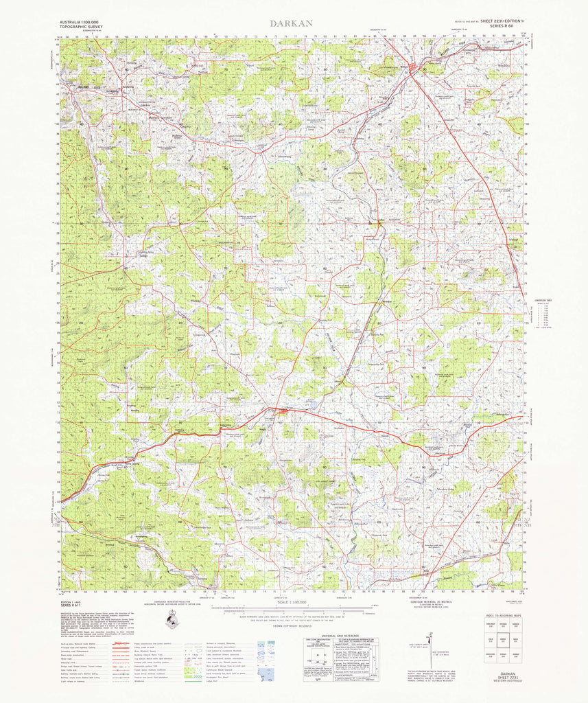2231 Darkan 1:100k Topographic Map | Mapworld