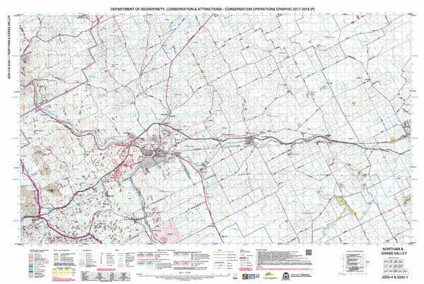 Northam & Grass Valley 50k COG Topographic Map