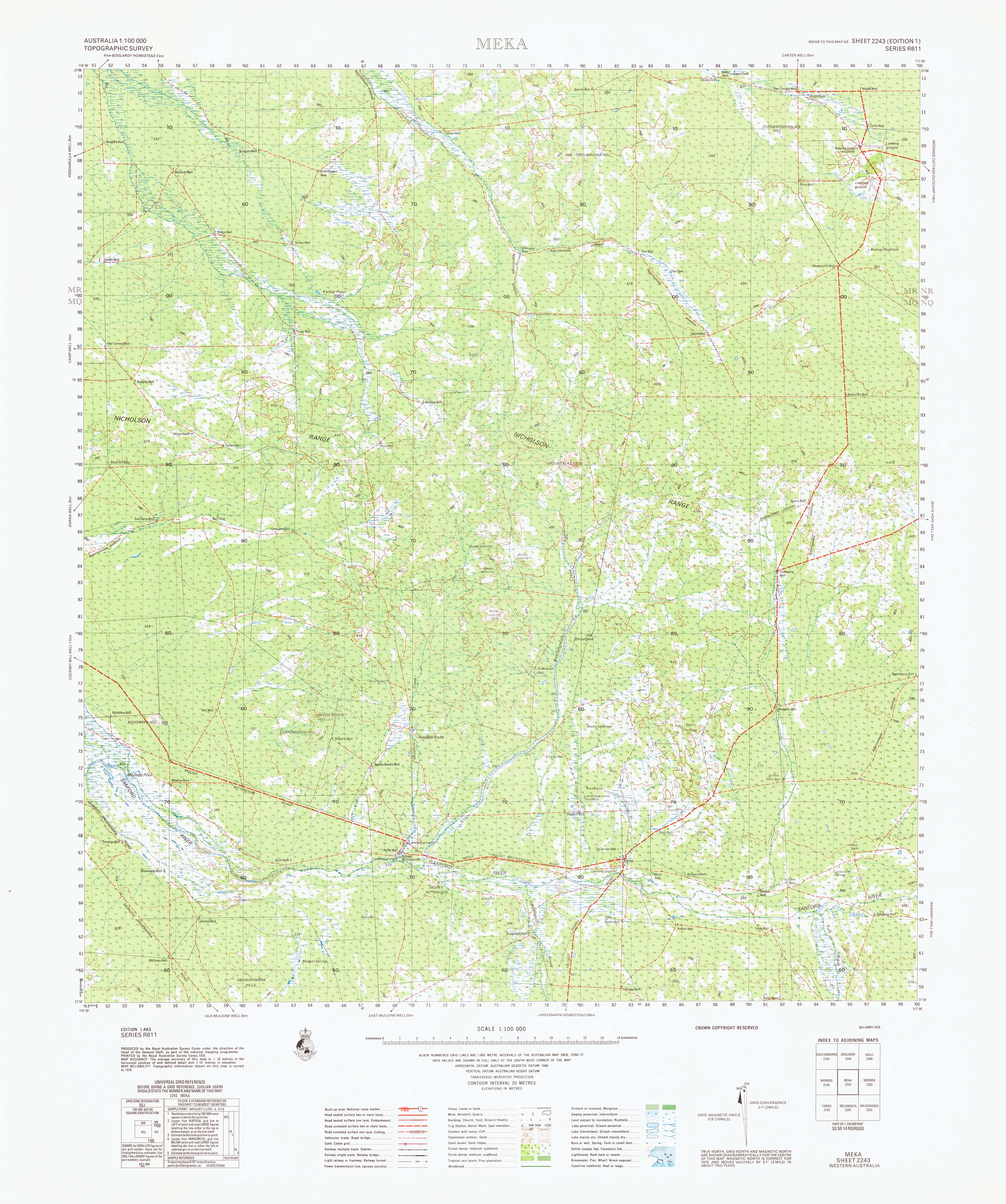 Meka Map 2243 Meka 1:100k Topographic Map | Mapworld