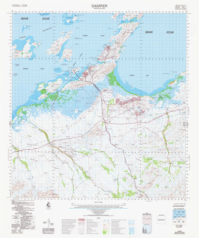 2256 Dampier 1:100k Topographic Map
