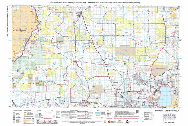 Redmond & Oyster Harbour 50k COG Topographic Map