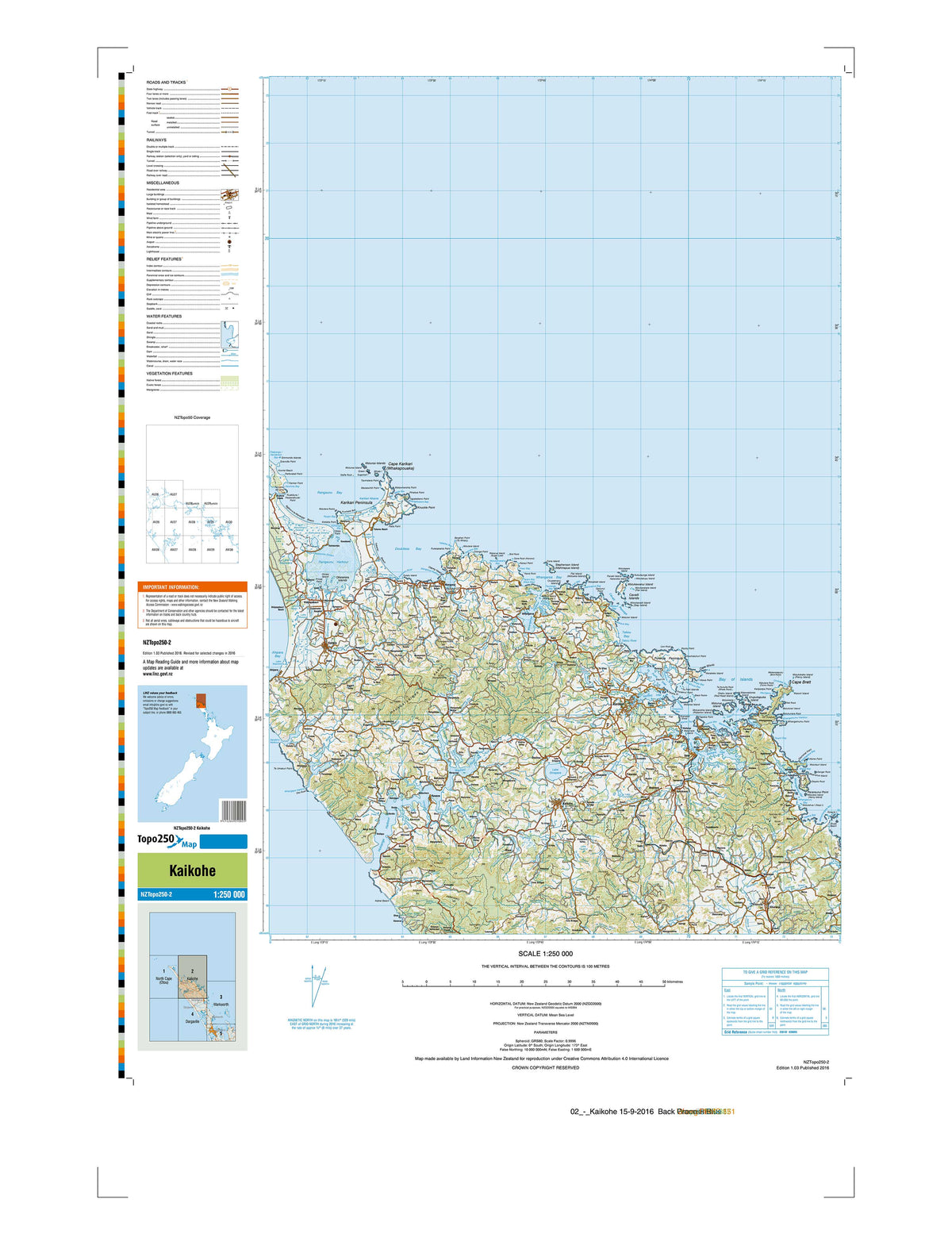 02 - Kaikohe Topo250 map | Mapworld