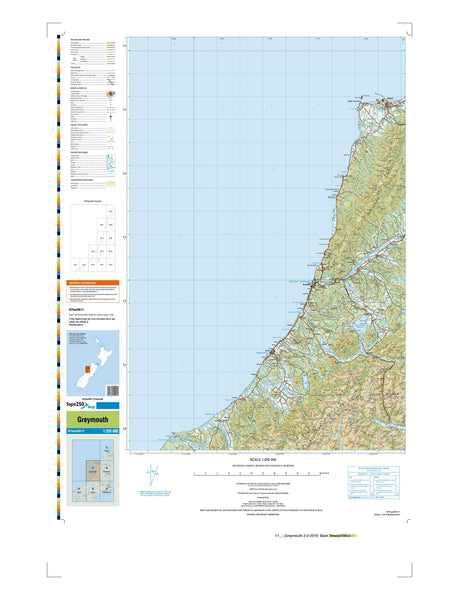 17 - Greymouth Topo250 map